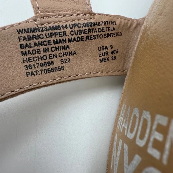 Madden NYC Wedge Sandals Braided Rhinestone Ankle Espadrille‎ Blush Size 9 NWT - Picture 8 of 8